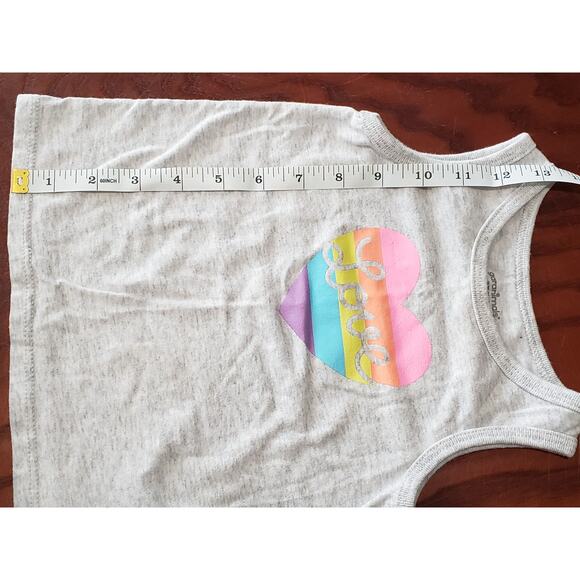 Garanimals Gray Love Rainbow Short Sleeved Tank Top - Size 3T - Picture 3 of 5